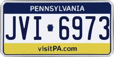 PA license plate JVI6973