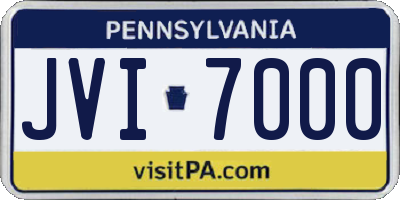 PA license plate JVI7000