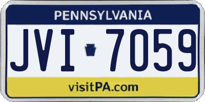 PA license plate JVI7059