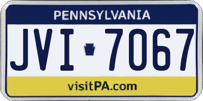 PA license plate JVI7067