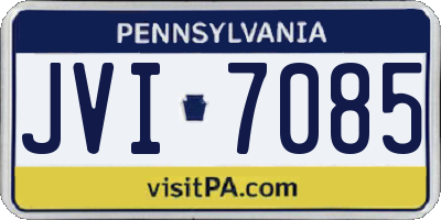 PA license plate JVI7085