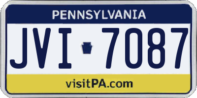 PA license plate JVI7087