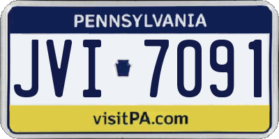 PA license plate JVI7091