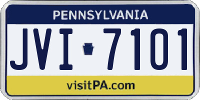 PA license plate JVI7101