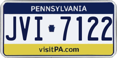 PA license plate JVI7122