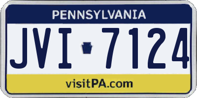 PA license plate JVI7124