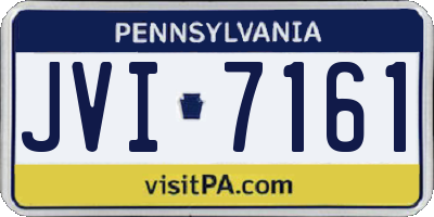 PA license plate JVI7161