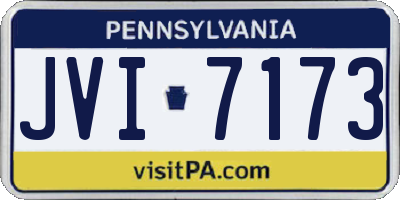 PA license plate JVI7173