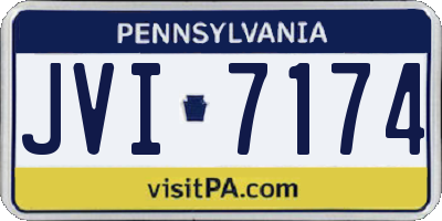 PA license plate JVI7174