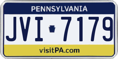 PA license plate JVI7179