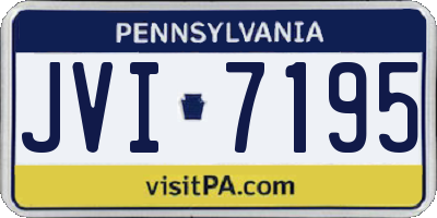 PA license plate JVI7195
