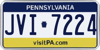 PA license plate JVI7224