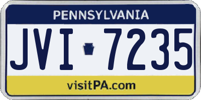 PA license plate JVI7235