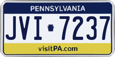 PA license plate JVI7237