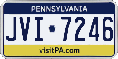 PA license plate JVI7246