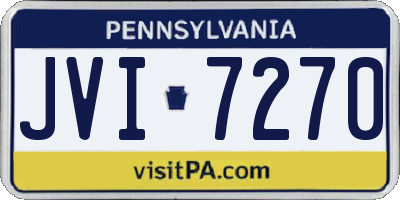 PA license plate JVI7270