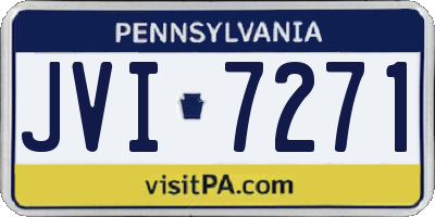 PA license plate JVI7271