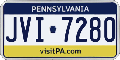 PA license plate JVI7280