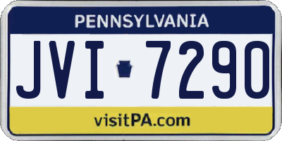 PA license plate JVI7290
