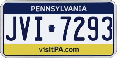 PA license plate JVI7293