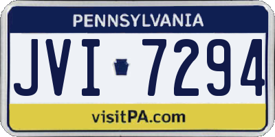 PA license plate JVI7294