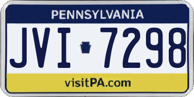 PA license plate JVI7298