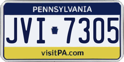 PA license plate JVI7305