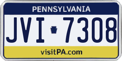 PA license plate JVI7308