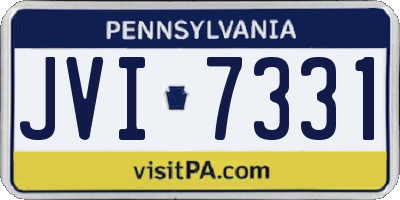 PA license plate JVI7331