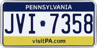 PA license plate JVI7358