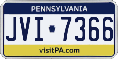 PA license plate JVI7366