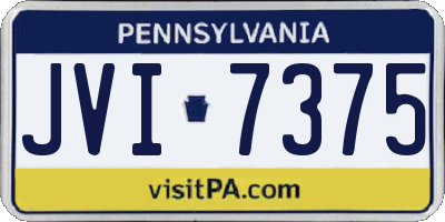 PA license plate JVI7375