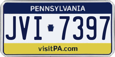 PA license plate JVI7397