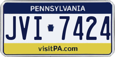 PA license plate JVI7424