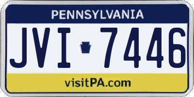 PA license plate JVI7446