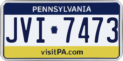 PA license plate JVI7473