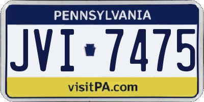PA license plate JVI7475
