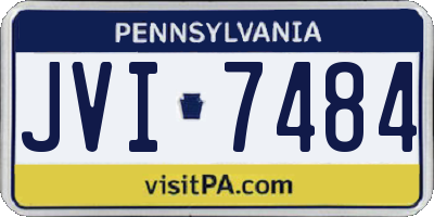 PA license plate JVI7484