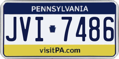 PA license plate JVI7486