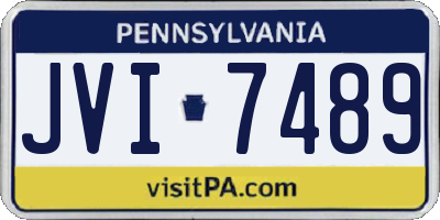 PA license plate JVI7489