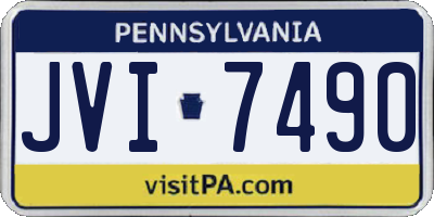 PA license plate JVI7490