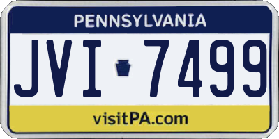PA license plate JVI7499