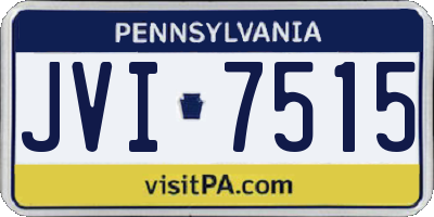 PA license plate JVI7515
