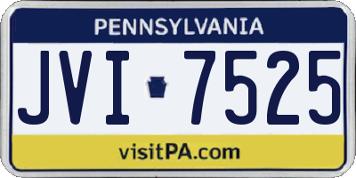 PA license plate JVI7525