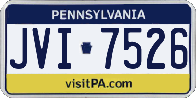 PA license plate JVI7526