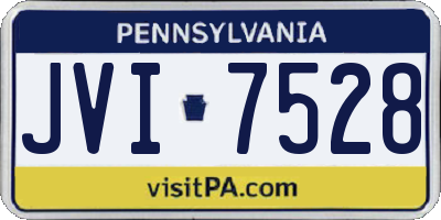 PA license plate JVI7528