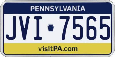 PA license plate JVI7565