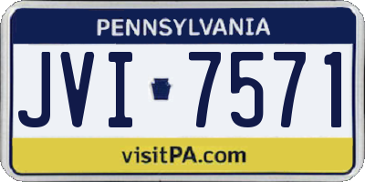 PA license plate JVI7571