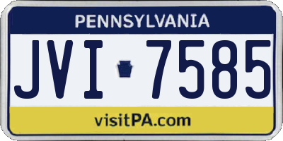 PA license plate JVI7585