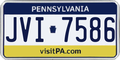 PA license plate JVI7586